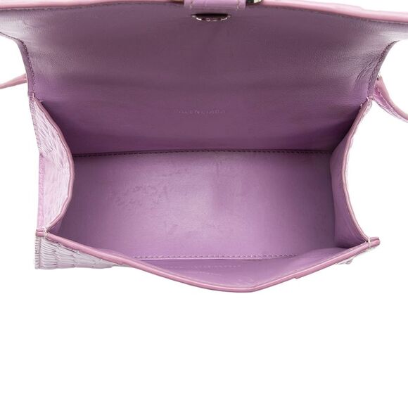 Balenciaga Shiny Croc Embossed Calfskin Hourglass XS Top Handle - Picture 6 of 16